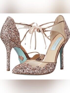 Betsey Johnson Rose Gold Stela Heels